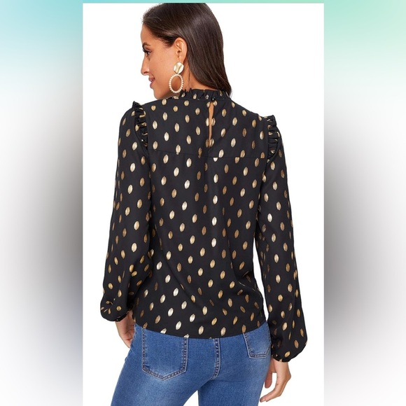 Long sleeve blouse with frill trim - Picture 11 of 11